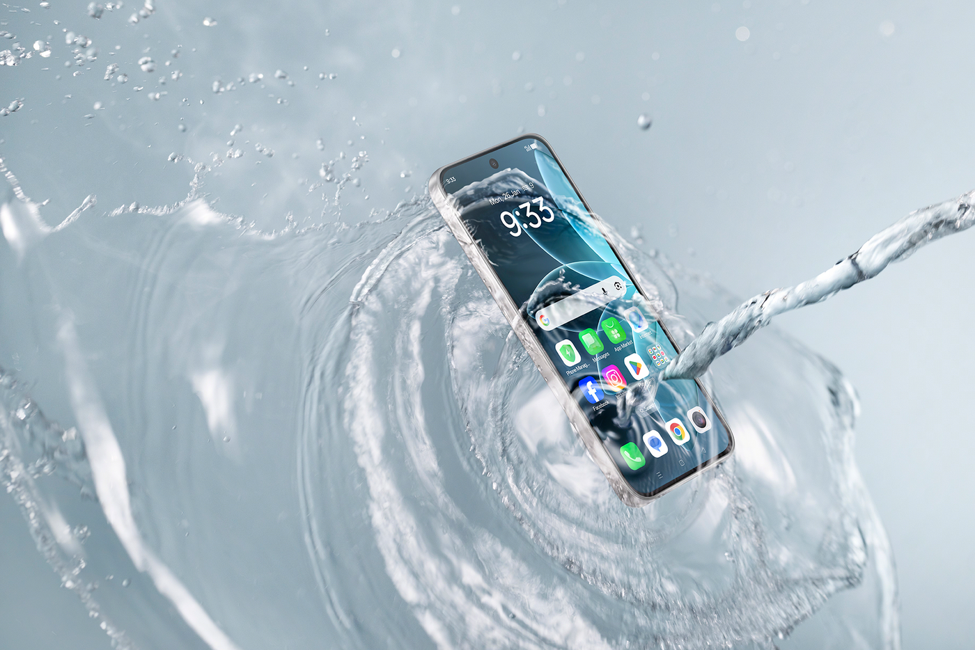 Water and dust protection background