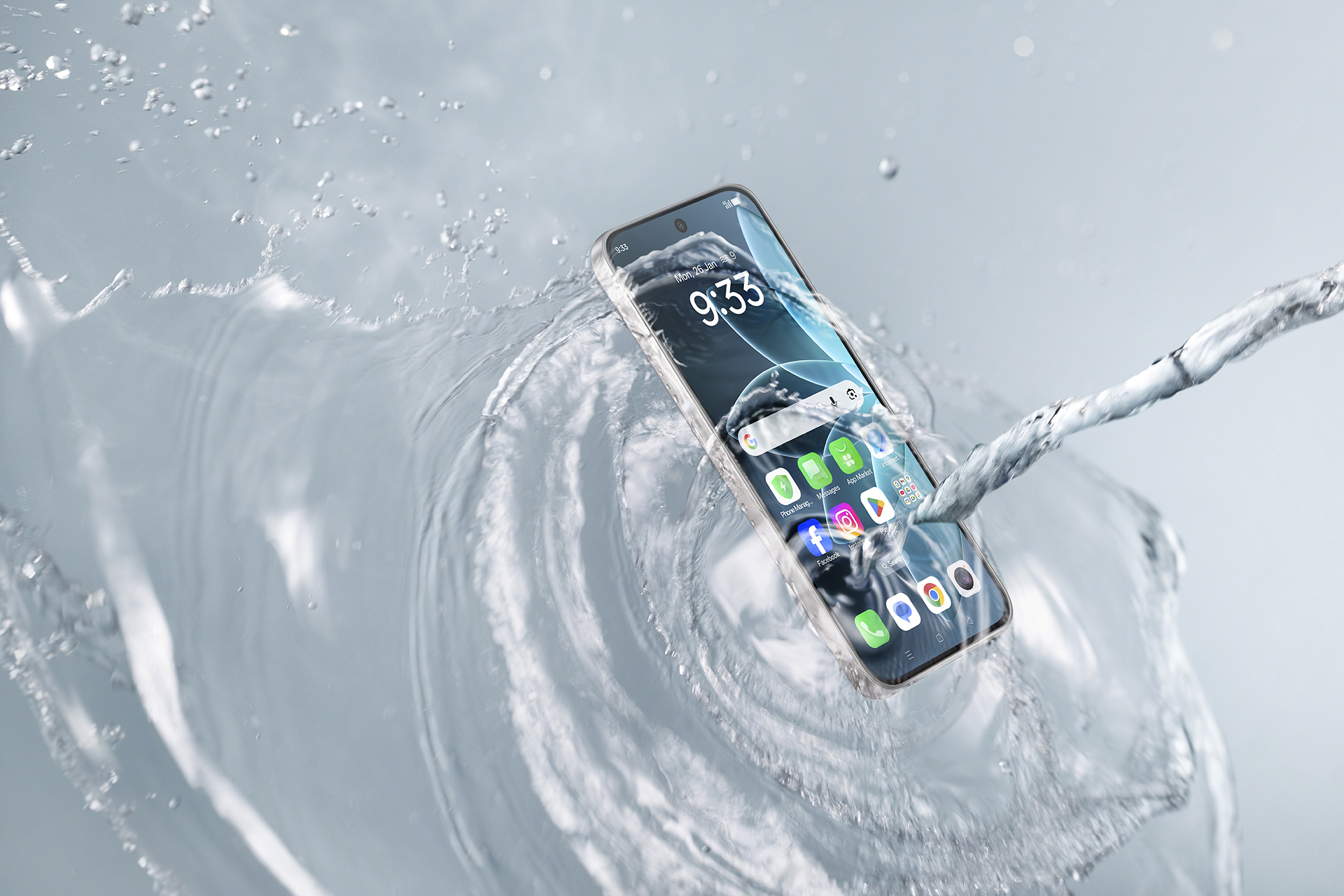 Water and dust protection background