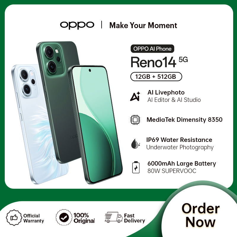 OPPO Reno14 5G 12GB RAM 512GB ROM - Main Image
